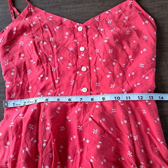 Women’s GAP Summer Sundress Lined  Coral White Floral Size 4 - Picture 9 of 10